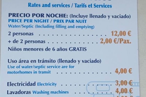 Área de servicios para autocaravanas en Guriezo